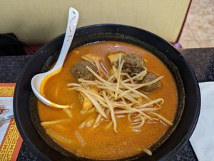 Curry laksa meatball ramen at Chef Kenny's Asian Vegan Cuisine in Las Vegas
