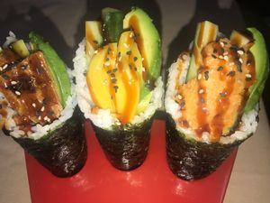 Vegan hand roll at Chef Kenny's Asian Vegan Cuisine in Las Vegas