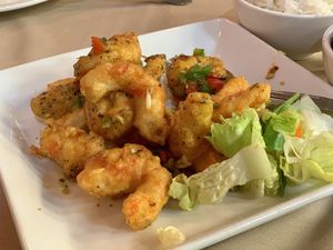 Salt and pepper prawns at Chef Kenny's Asian Vegan Cuisine in Las Vegas