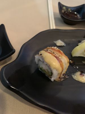 What’s left of the California roll. at Chef Kenny's Asian Vegan Cuisine in Las Vegas