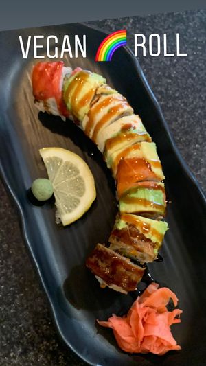 Rainbow roll at Chef Kenny's Asian Vegan Cuisine in Las Vegas