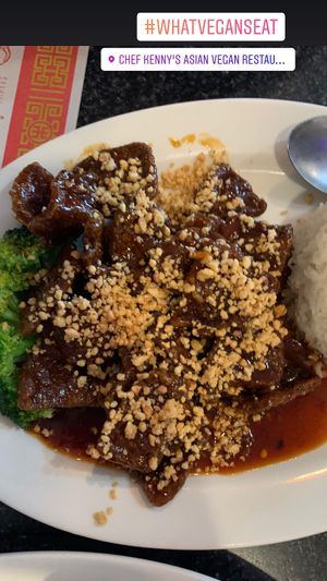 Crispy 'beef’ at Chef Kenny's Asian Vegan Cuisine in Las Vegas