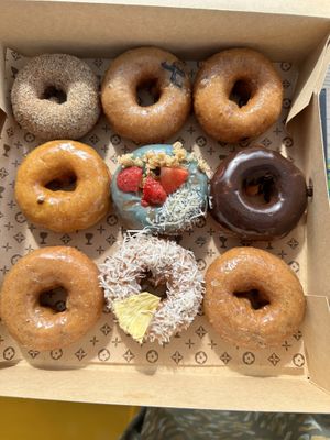 One of each flavor  at Holey Grail Donuts - Food Truck in Hanalei