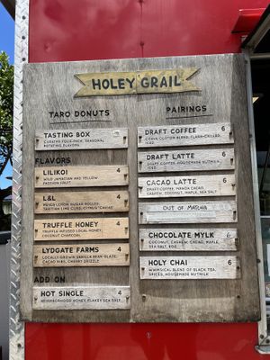 They do have honey but otherwise vegan.   at Holey Grail Donuts - Food Truck in Hanalei