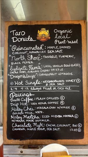 Menu at Holey Grail Donuts - Food Truck in Hanalei