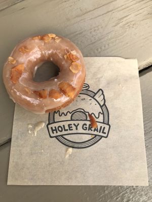 Maple smoked coconut and sea salt donut.  at Holey Grail Donuts - Food Truck in Hanalei