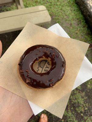 Chocolate Crunch Donut at Holey Grail Donuts - Food Truck in Hanalei
