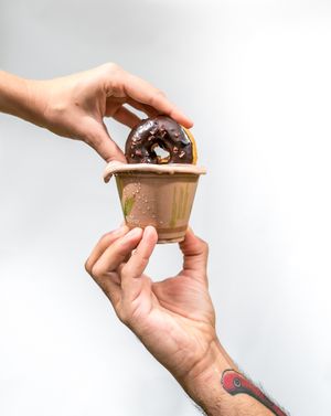 World Famous chocolate mylk! at Holey Grail Donuts - Food Truck in Hanalei