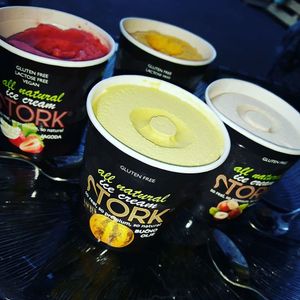 Stork ice cream (not all flavours are vegan) at Gostilna Karla in Race