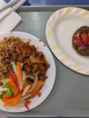 Daily menu plus a burger at Tony's F in Santo Domingo