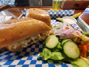 Buffalo melt + side salad w/ranch at Peterson Bros 1111 in Tacoma
