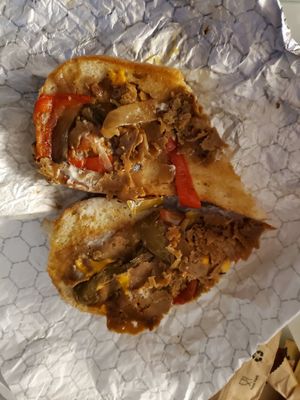 Vegan philly (inside) at Peterson Bros 1111 in Tacoma