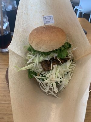 Teriyaki burger   at Veggy Way in Sapporo