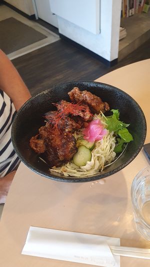 Rice bowl with soy meat at Veggy Way in Sapporo