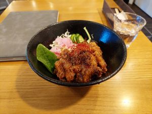 Teriyaki veggy meat bowl at Veggy Way in Sapporo
