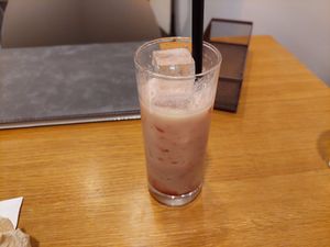 Strawberry amazake at Veggy Way in Sapporo