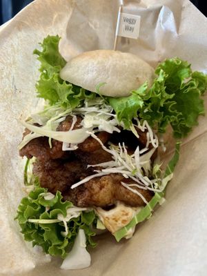 Teriyaki burger  at Veggy Way in Sapporo