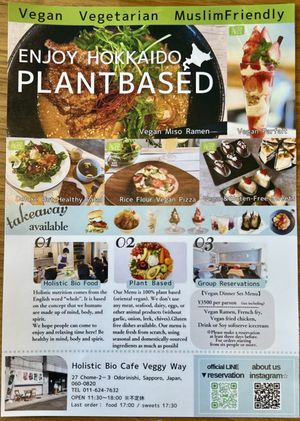 Flyer  at Veggy Way in Sapporo