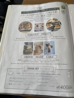 Cake and takeout  at Veggy Way in Sapporo