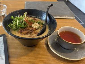 Miso ramen with soya meat  at Veggy Way in Sapporo