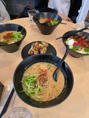 Ramen, Zanghi, Teriyaki Bowl at Veggy Way in Sapporo