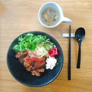 Soy meat bowl at Veggy Way in Sapporo