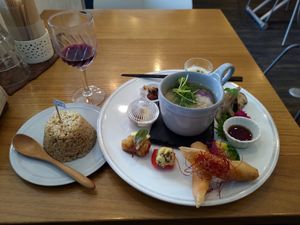 The recommended lunch menu. at Veggy Way in Sapporo