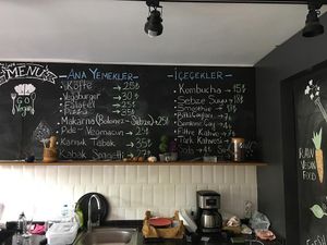 Menu at Vegan House in Antalya
