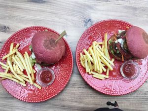 Beautiful burgers at Vegan House in Antalya