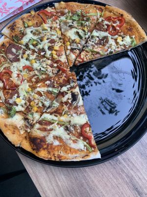 Pizza at Vegan House in Antalya