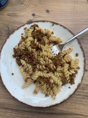 “Bolognese" pasta at Vegan House in Antalya