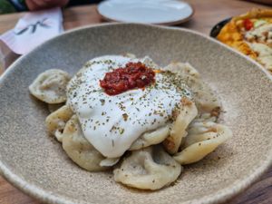 Vegan dumplings at Vegan House in Antalya