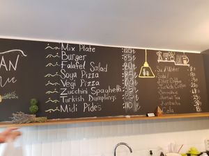 Menu at Vegan House in Antalya