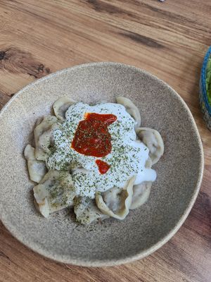 Turkish Ravioli at Vegan House in Antalya