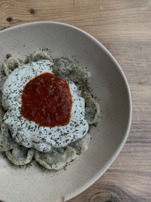 Manti / turkish dumplings  at Vegan House in Antalya