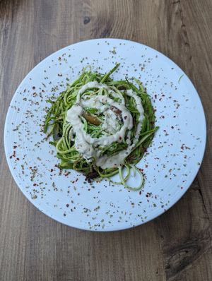 Zucchini Spaghetti at Vegan House in Antalya