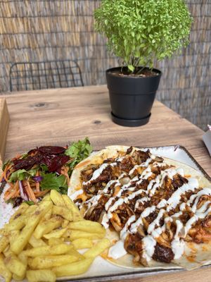 Shawarma with amazing spices   at Vegan House in Antalya