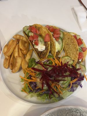 Tacos with Chips & Salad  at Vegan House in Antalya