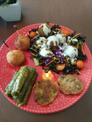 Mixed plate at Vegan House in Antalya