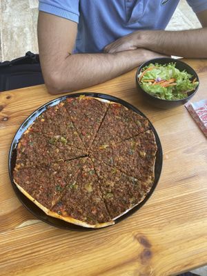 Turkish pizza at Vegan House in Antalya