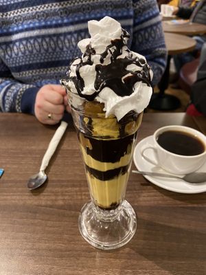 Lotus vegan sundae  at Cadwaladers in Criccieth