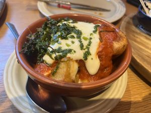 Patatas bravas  at Punch Bar and Tapas in Honley