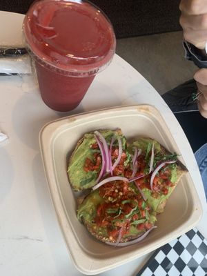 Hermosa Avocado Toast with Smoothie  at Left Coast in Chicago