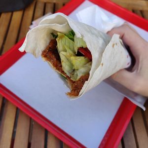 My boyfriend and I have tested the Bio Cigkofte and some (very little) vine leaves. Everything was fresh, delicious and cheap.

The cook/waiter was very nice.

But the place is little : only 2 tables to sit. The 1st one was used for tasting, the 2nd one for customers.

Very nice located in a pedestrian avenue for tourists.

I strongly recommend ! at Mr. CigKofte in Bucharest