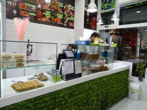 Inside at Mr. CigKofte in Bucharest