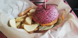 Vegan burger at Kavarna in slaščičarna Nabucco in Gornja Radgona