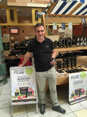 Stork ice cream (not all flavours are vegan) at Kavarna in slaščičarna Nabucco in Gornja Radgona