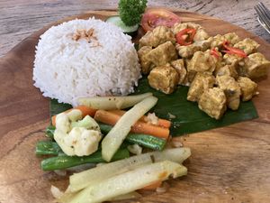 Tempe rendang  at Tropical Juice Corner in Lembongan