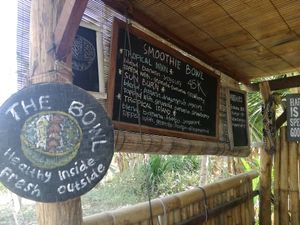 bowl menu, vegan available at Tropical Juice Corner in Lembongan
