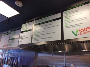 Menu at Vegan GreenGO in Santa Barbara